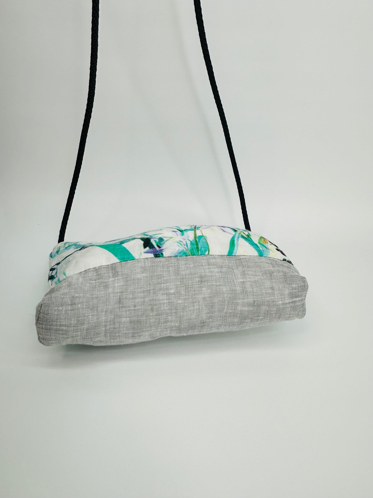 Botanical linen crossbody