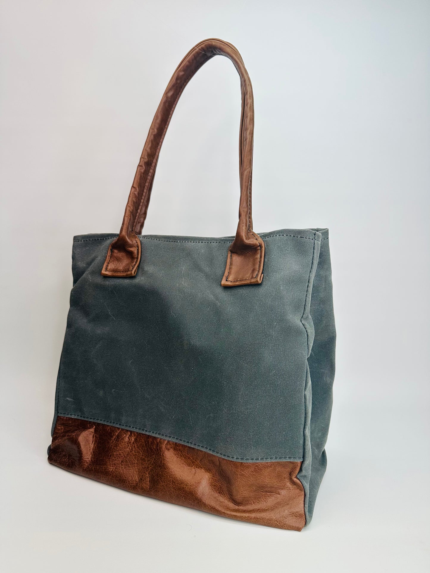 Waxed Canvas Tote Grey