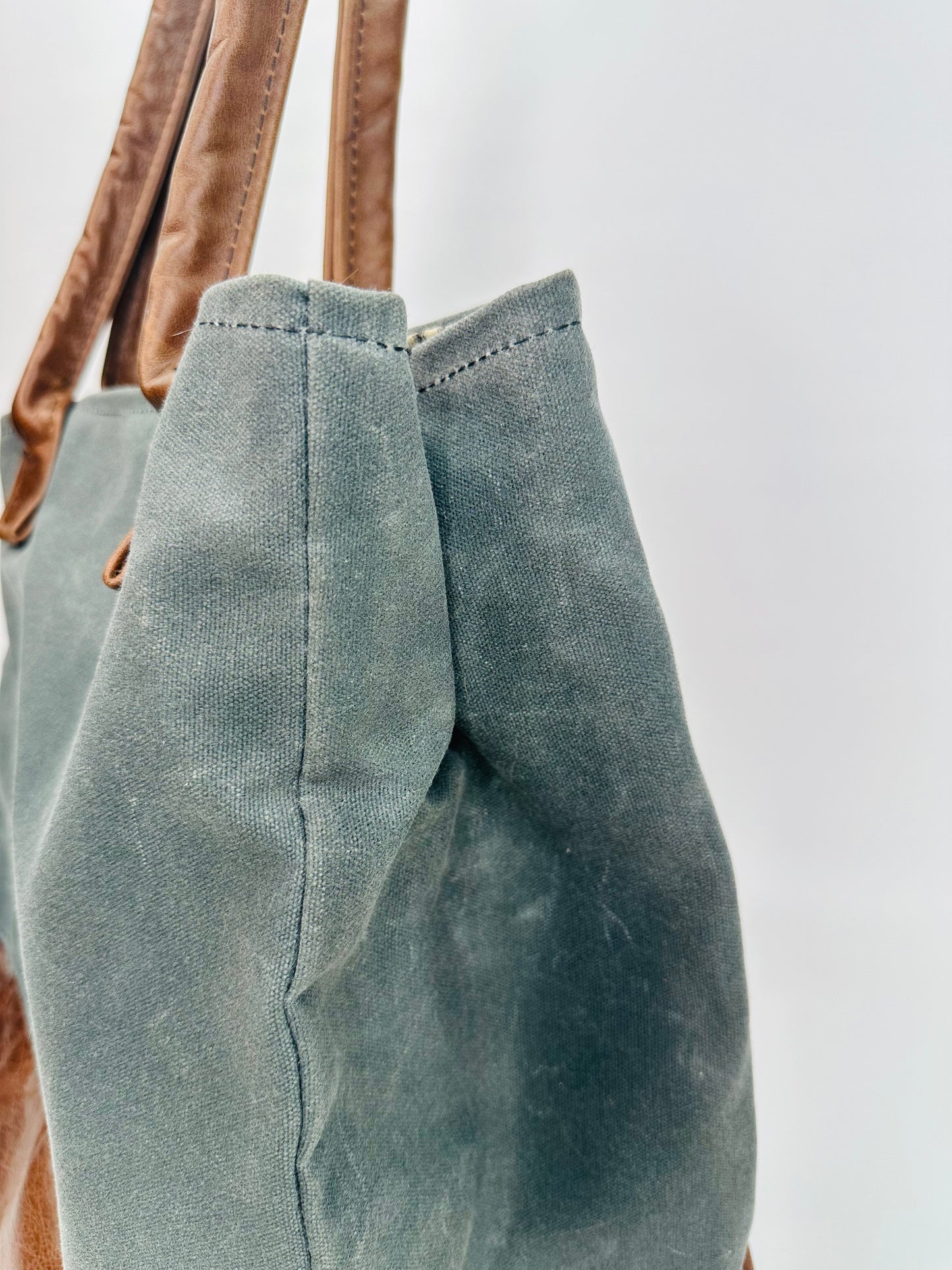 Waxed Canvas Tote Grey