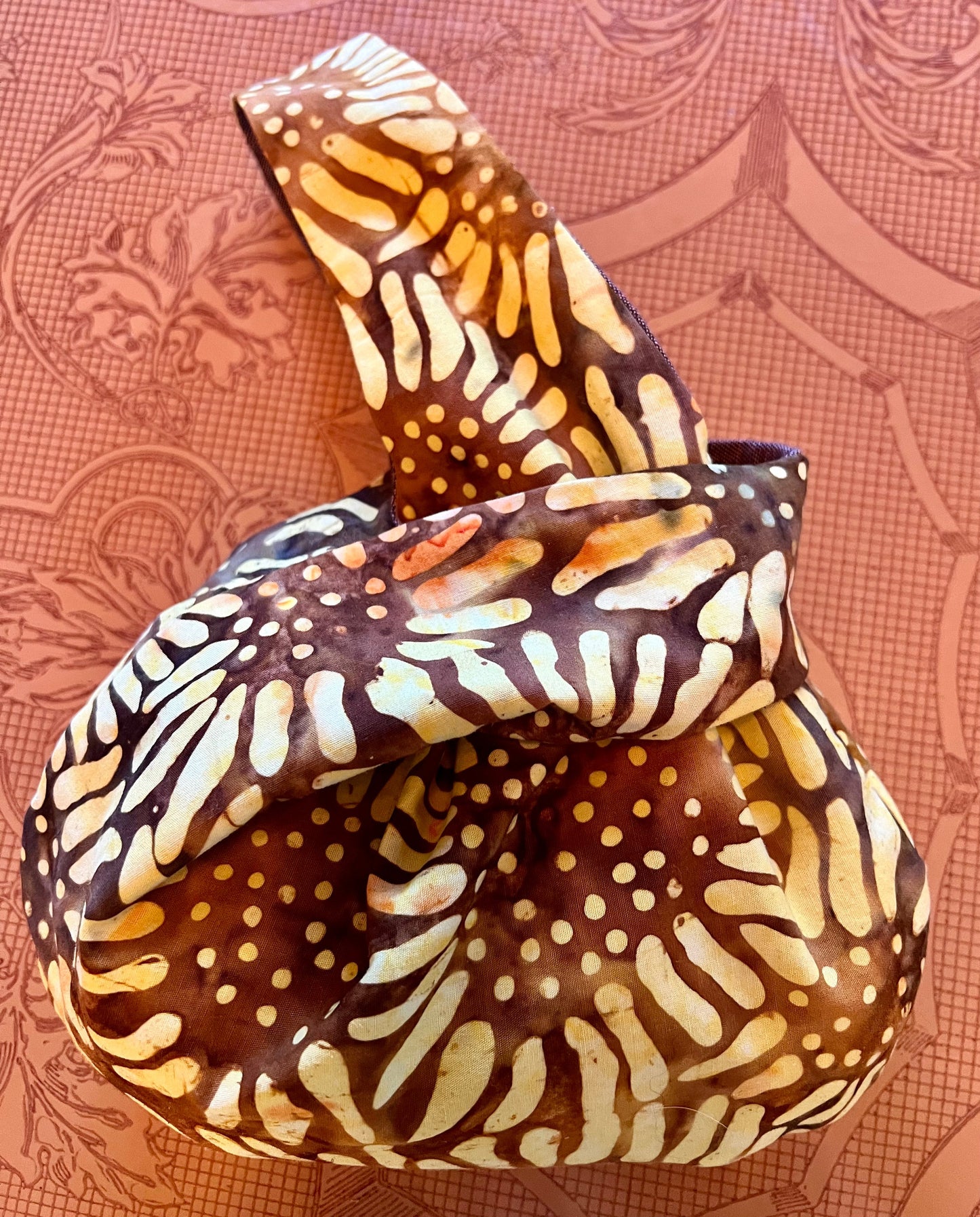 Knot bag, Batik Sunflower medium